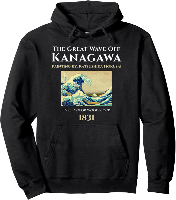 The Great Wave off Kanagawa Cool Vintage Japanese Painting Pullover Hoodie