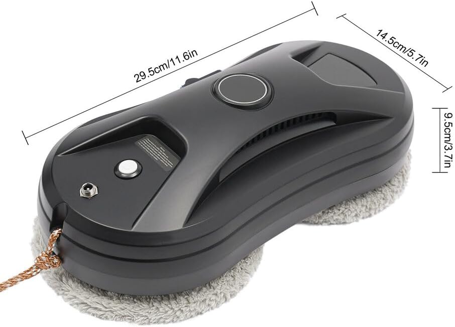 Fensterputzroboter, Automatischer Fensterreinigungsroboter mit Fernbedienung und 35ML Wassertank, Fe