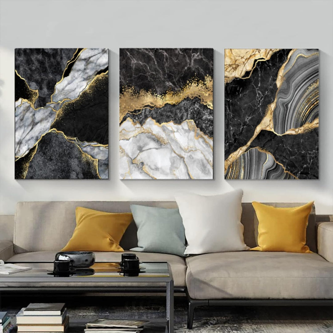 WADBTP Islamische Leinwand Bilder,Islamic Leinwand Malerei,Marble Background Allah Islamic Arabic Ca