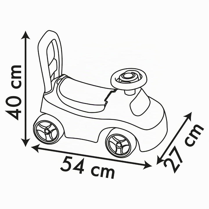 Smoby Disney Princess Rutscher – wendiges Kinderfahrzeug mit Hupenlenkrad – Rückenstütze, Staufach,