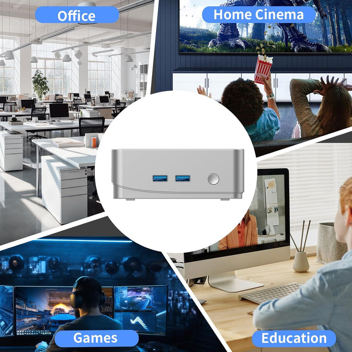 Mini-PC 3200U (bis zu 3,5 GHz) 8 GB RAM 256 GB SSD Win11 WLAN5/Bluetooth /RJ45 LAN 1000M/USB*4/USB-C