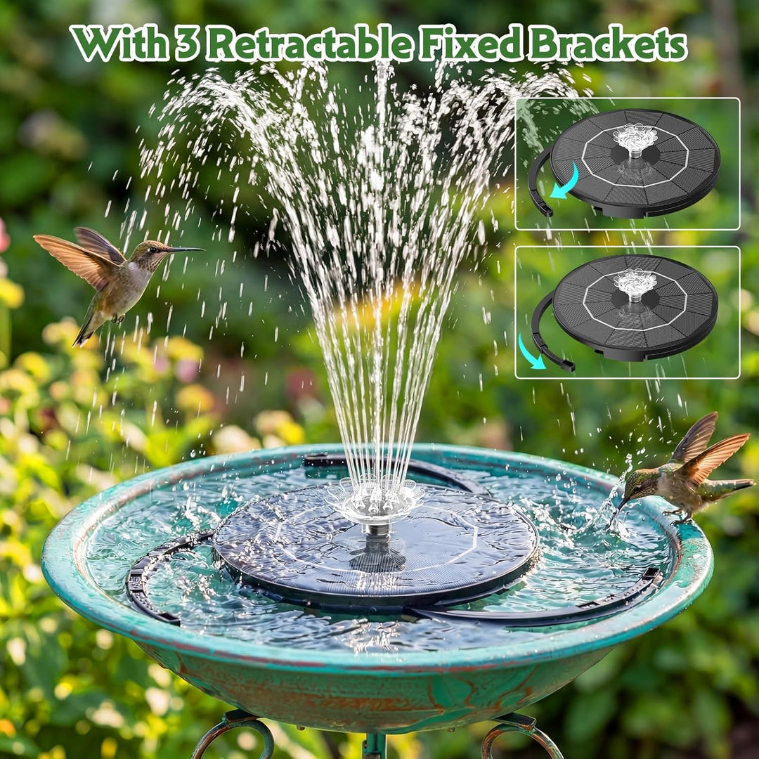 AISITIN Solar-Springbrunnenpumpe für Vogelbad, 3,5 W DIY Solar-Wasserpumpen-Set mit 3 m langem Kabel