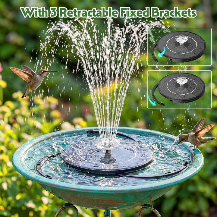 AISITIN Solar-Springbrunnenpumpe für Vogelbad, 3,5 W DIY Solar-Wasserpumpen-Set mit 3 m langem Kabel