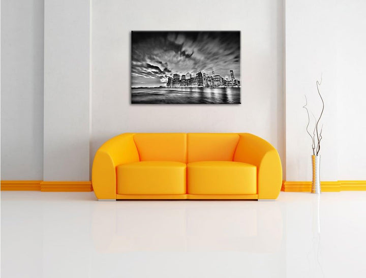 Pixxprint Monocrome, Skyline New York - Blick vom Dach des Empire State Building, Format: 100x70 auf