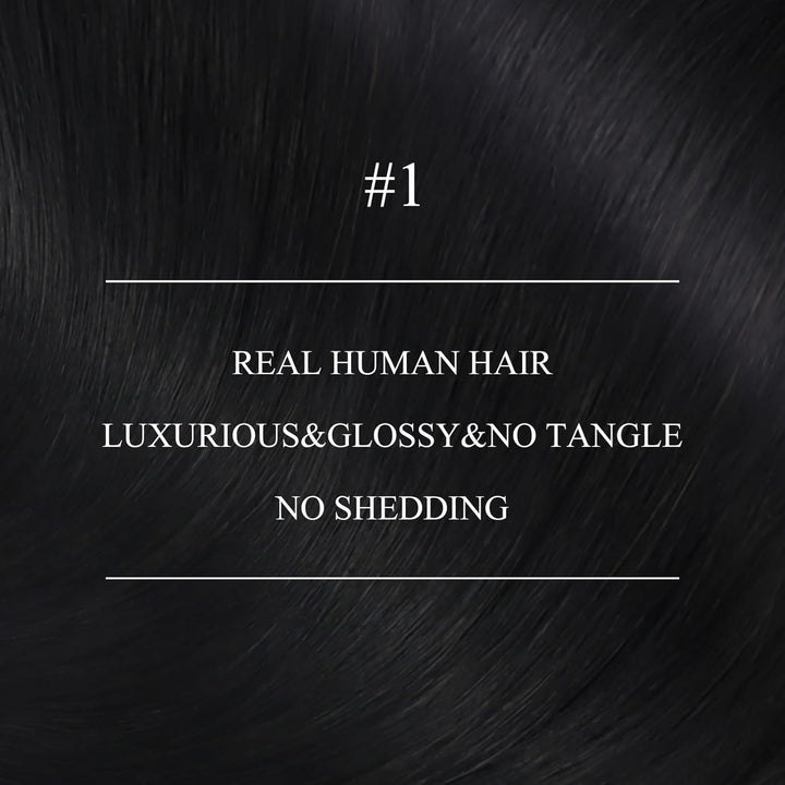 YoungSee Nanoring Extensions Echthaar Schwarz 55cm Nanoring Extensions 1g/s Nano Beads Hair Extensio