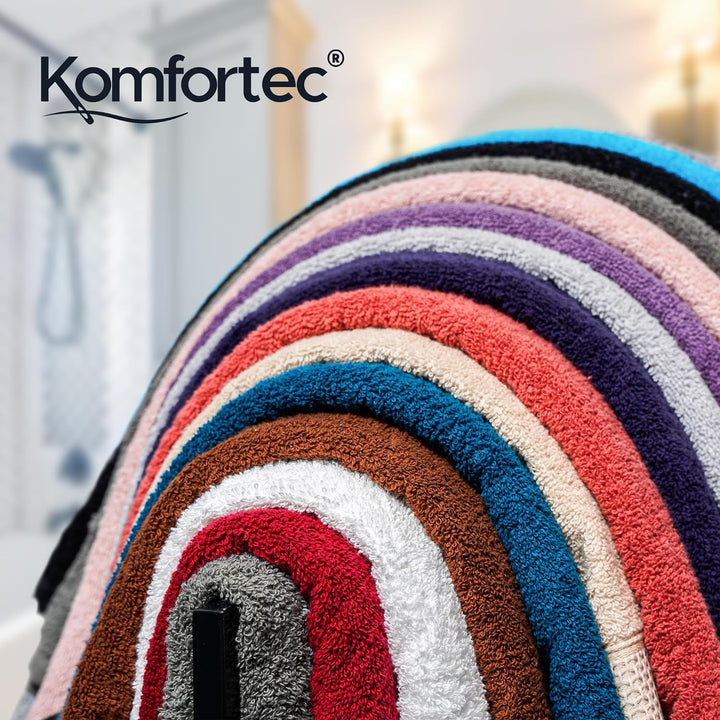 Komfortec 8er Handtücher 50x100 cm Set aus 100% Baumwolle, 470g/m², Frottee, Weich, Silber 8x Handtü