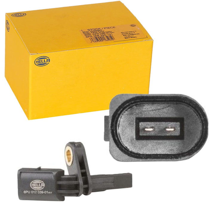 HELLA 6PU 012 039-011 Sensor, Raddrehzahl - 12V - 2-polig - Vorderachse links/Hinterachse links - oh