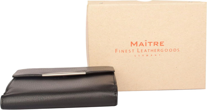Maitre Belg Dartrud Geldbörse MH11F 12 cm Black Schwarz, Schwarz
