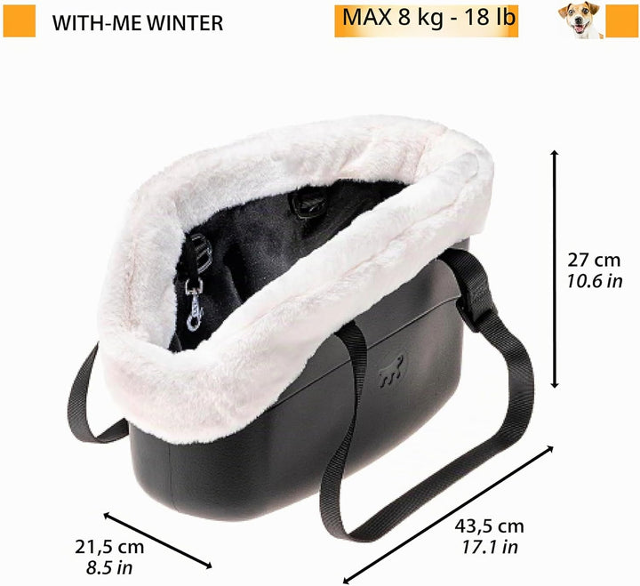 Ferplast Hundetragetasche für kleine Hunde und Katzen WITH-ME, Transporttasche für Haustiere, Hundet