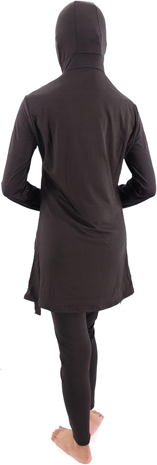 Musuly Burkini Badeanzug Mit Schleier 36 Schwarz und Himmelblau, 36 Schwarz und Himmelblau