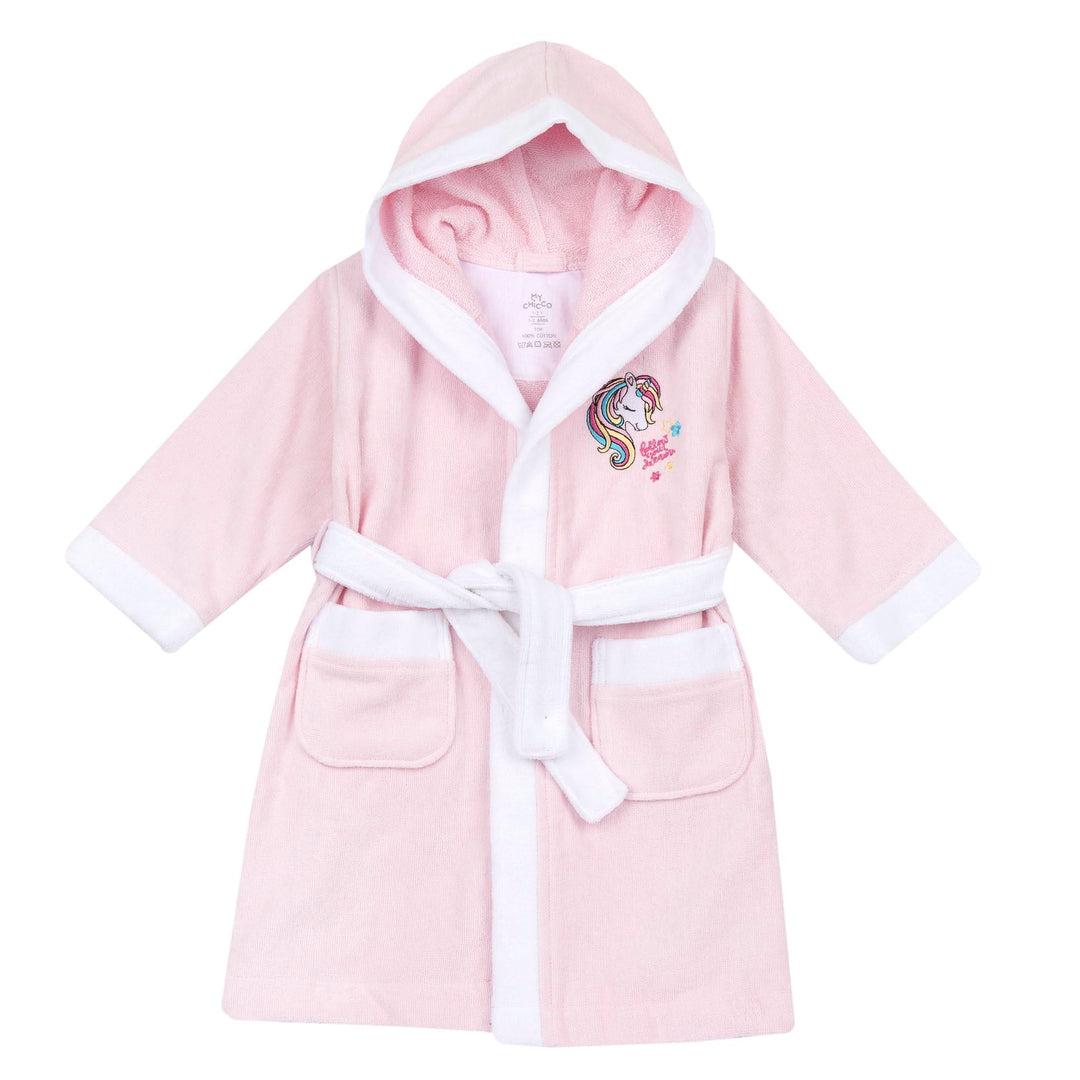 Chicco, Bademantel Für Jungen Und Mädchen, Aus Weichem Frottee, Mit Praktischem Gürtel Und Kapuze, D