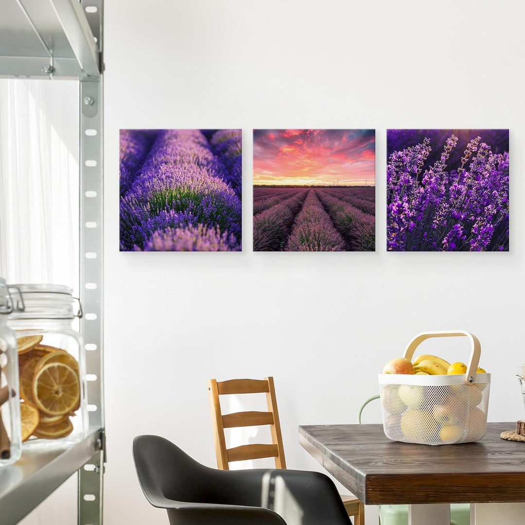 Muralo - Wandbilder Set - Leinwand Bilder Set Aufhängefertig - Bilder für Küche- Moderne Wanddeko -