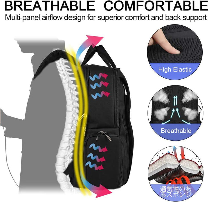 CADeN Kamerarucksack,Wasserabweisend Fotorucksack Camera Backpack & Casual Travel Bag mit USB für DS