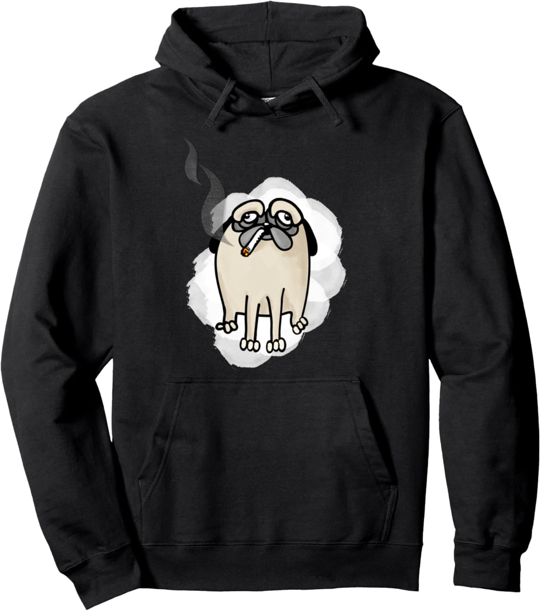 Hund raucht Ziggi Lustiges Geschenk Fun Pullover Hoodie