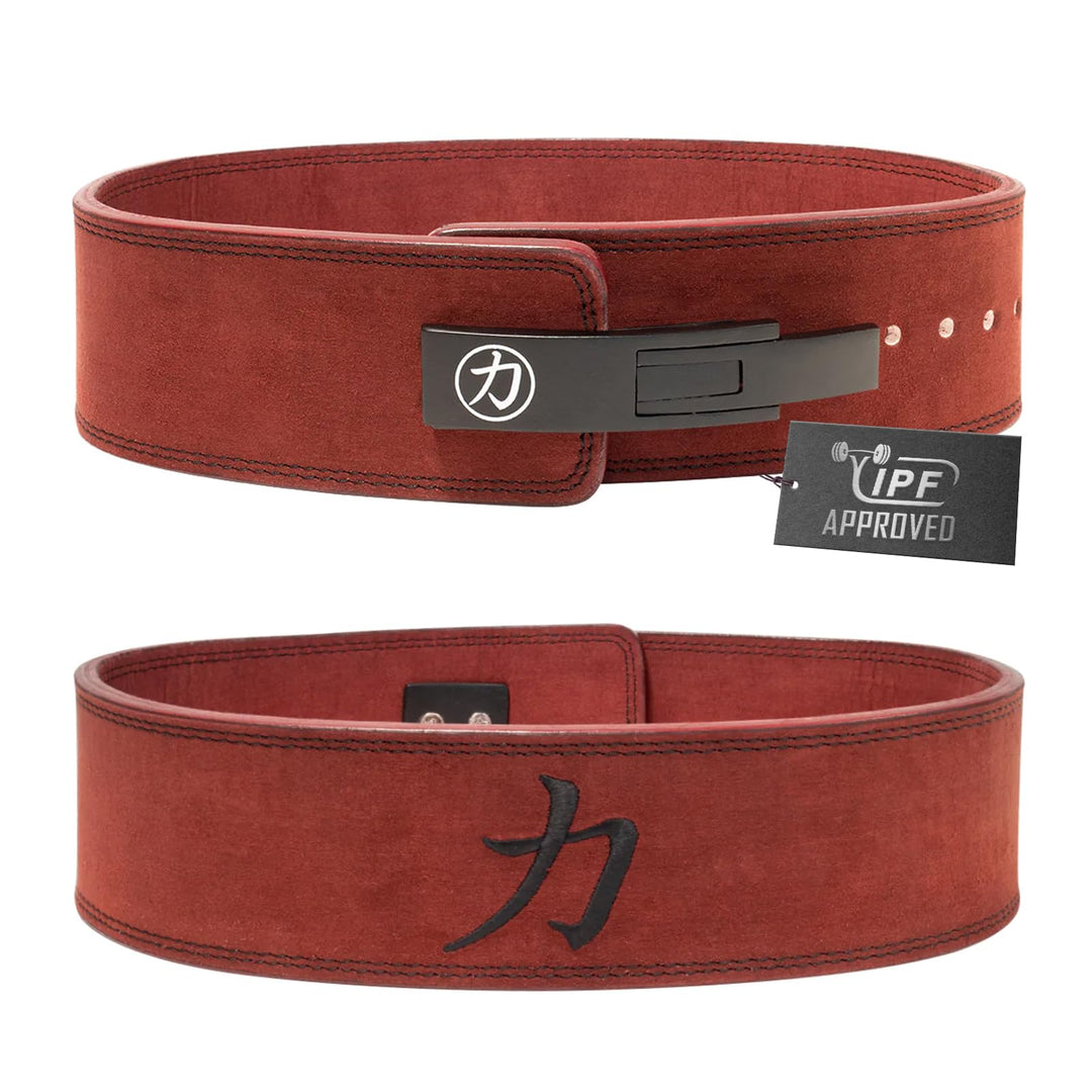 Strength Shop 10mm Lever Belt Gewichthebergürtel + Hebelschnalle, IPF-Zertifiziert für Wettkampf & C