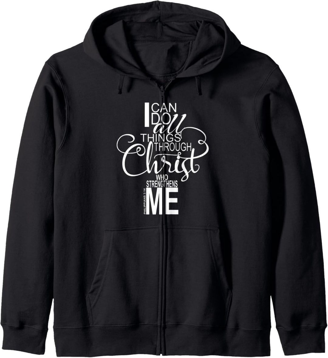 Philippians 4:13 Christian Bible Verse Flourish Ladies Girls Kapuzenjacke