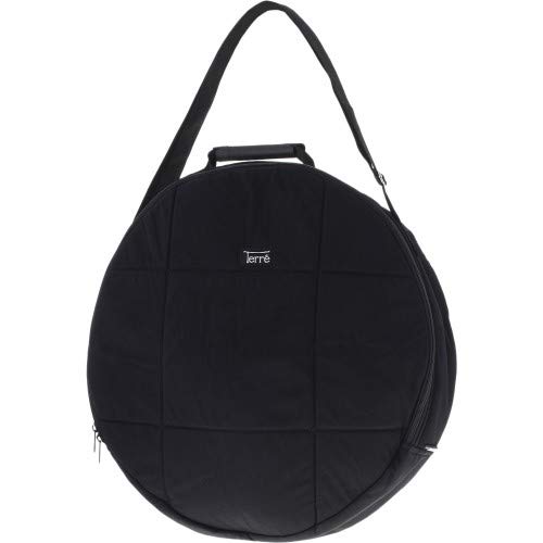 Shamandrum Tasche Rund Schwarz Gepolstert Ø 50 cm Schamanentrommel Trageriemen