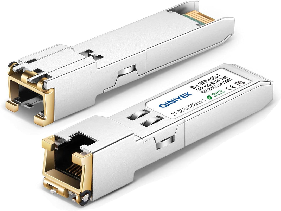 QINIYEK 10GBase-T SFP+ Transceiver, 10G SFP+ RJ45 Kupfer-Transceiver, kompatibel für Cisco SFP-10G-T