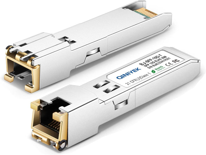 QINIYEK 10GBase-T SFP+ Transceiver, 10G SFP+ RJ45 Kupfer-Transceiver, kompatibel für Cisco SFP-10G-T