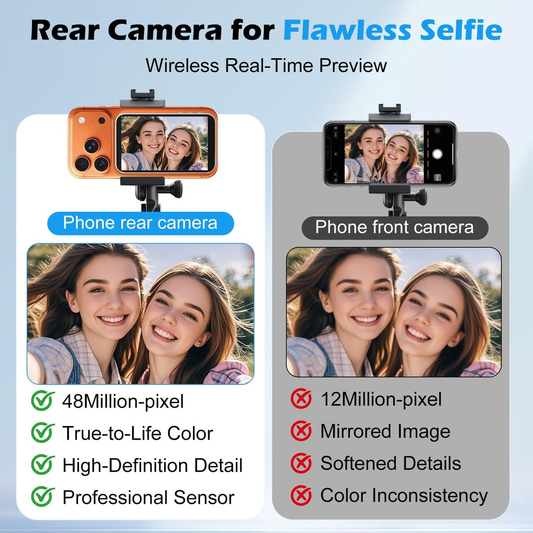 Handy Selfie Monitor für iPhone & Android – 4K Selfie Monitor iPhone mit 3,97" Bildschirm, Bluetooth