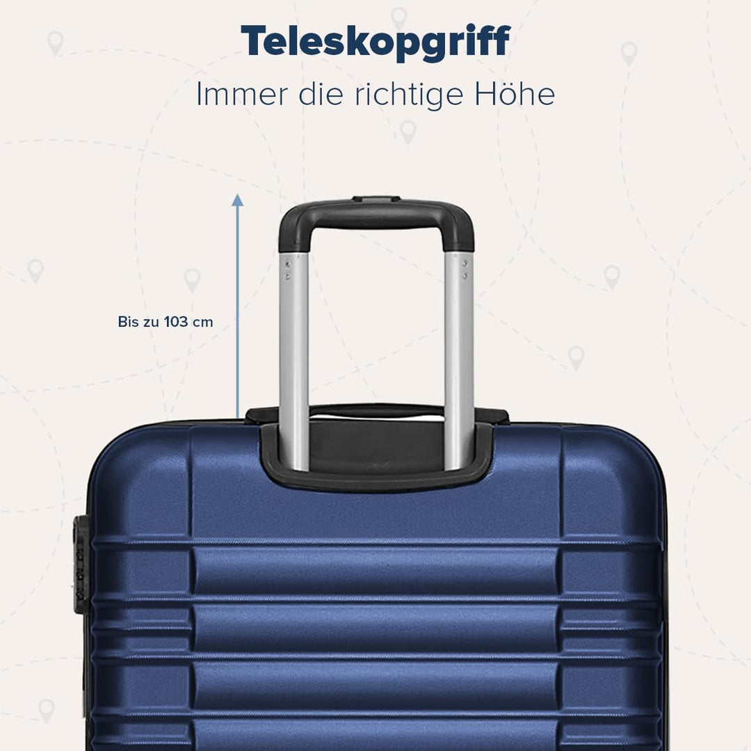 TRVLMORE Koffer & Trolleys - Koffer Set - Kofferset 3 Teilig Hartschale, Gepäck-Sets, Hartschalenkof