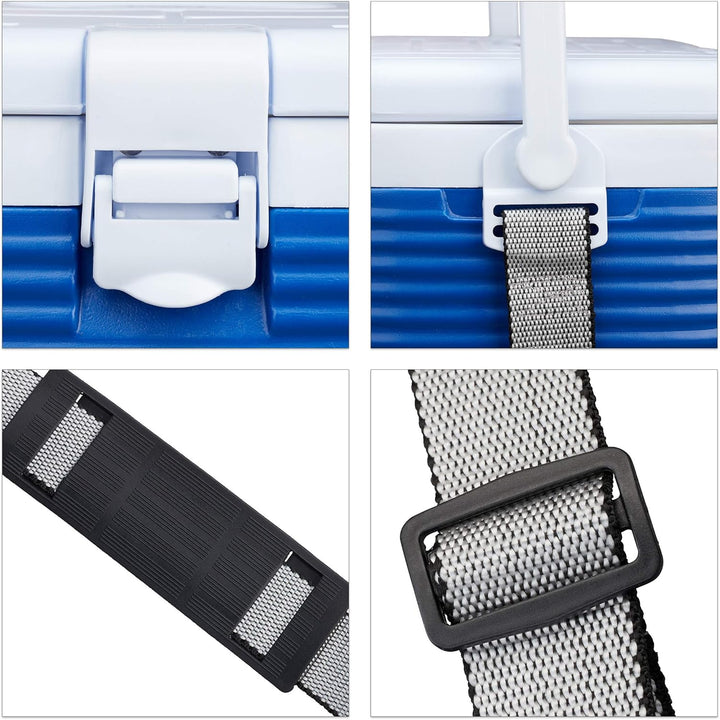 Relaxdays kleine Kühlbox, mit Griff, Tragegurt, Kunststoff Kühltasche, ohne Strom, 8 l, HBT 23,5 x 3