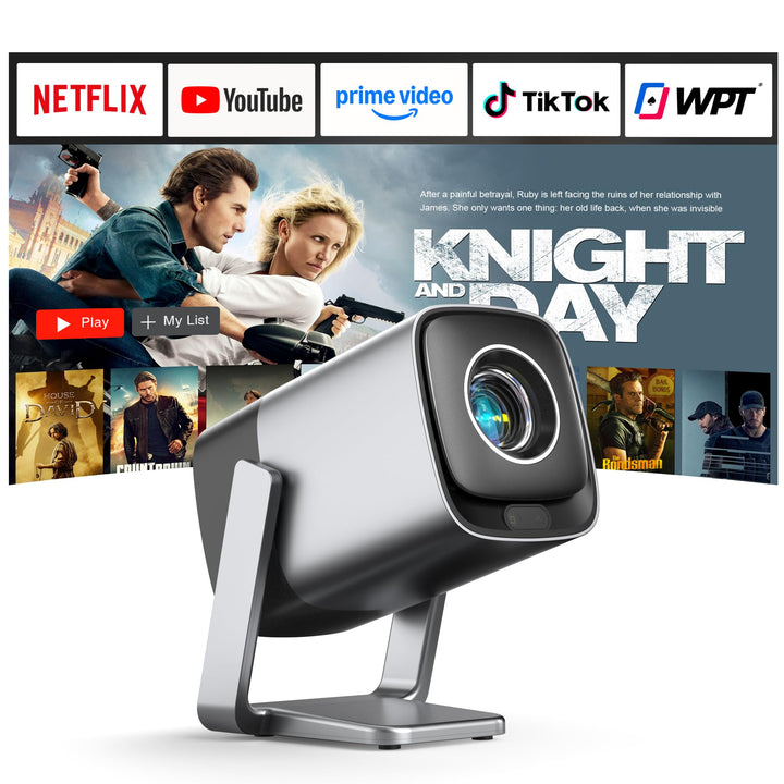 Smart Mini Beamer 4K kompatibel mit Netflix & Dolby Audio, XuanPad 28000 Lumen Beamer mit TOF Autofo