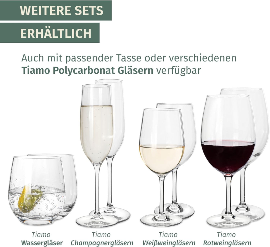 Moritz Camping Tafelgeschirr aus Melamin für 4 Personen 12-teilig | spülmaschinenfest | Picknick Ges