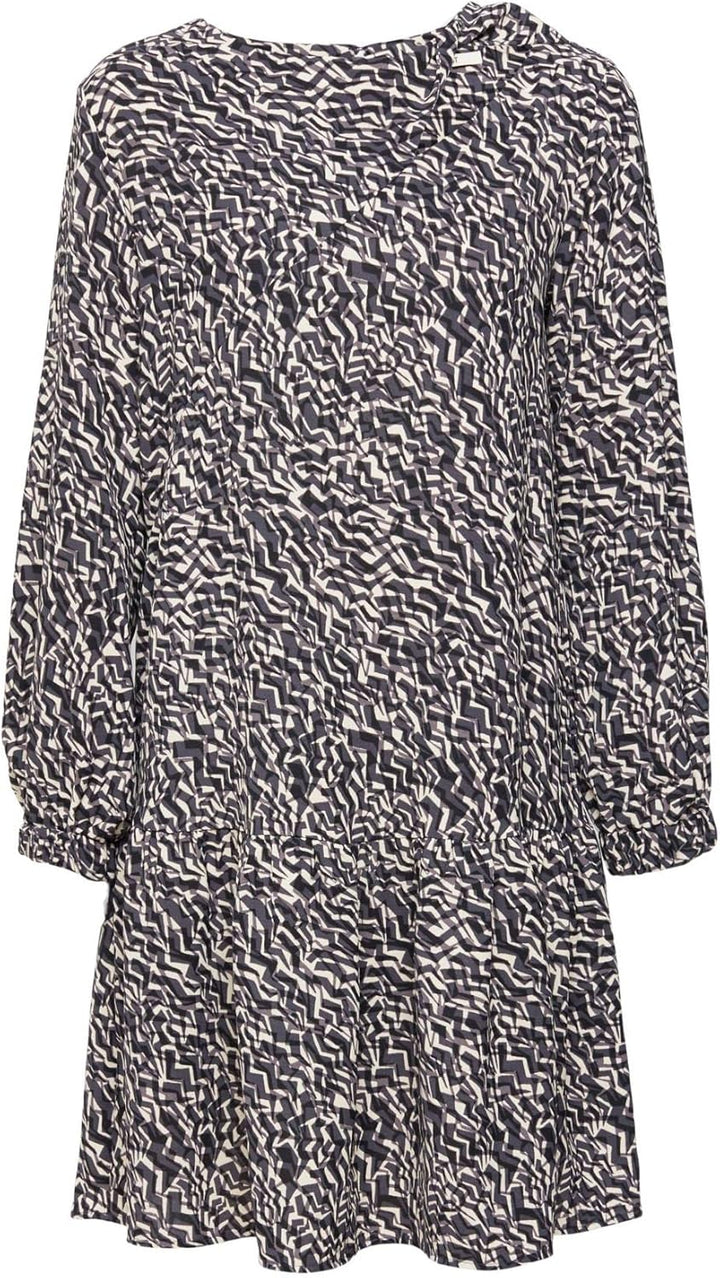 ESPRIT Minikleid mit Muster und Cut-Out 36 013/Anthracite 4, 36 013/Anthracite 4