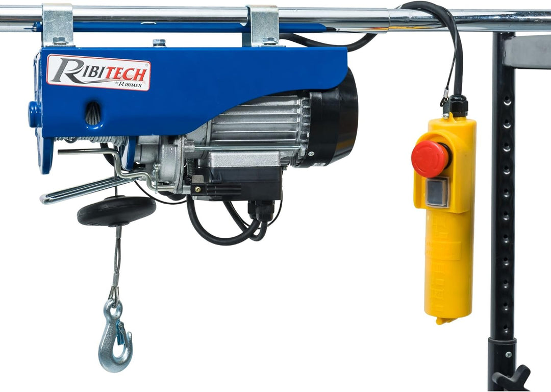 RIBIMEX PE100/200PT Elektro-Hebezeug 100/200 kg, 480 W, Seil 12 m