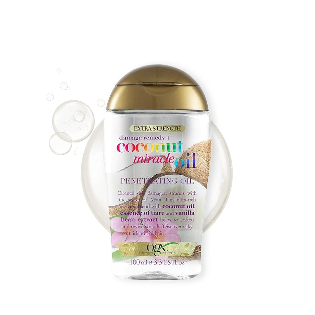 OGX Coconut Miracle Oil Extra Strength Penetrating Oil (100 ml), feuchtigkeitsspendendes Haaröl für