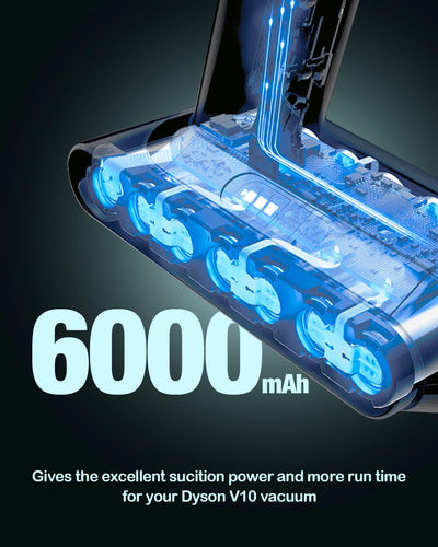 6000mAh Ersatzakku für Dyson V10 Animal V10 Absolute V10 Motörhead V10 Tier V10 Fluffy V10 Motorhead
