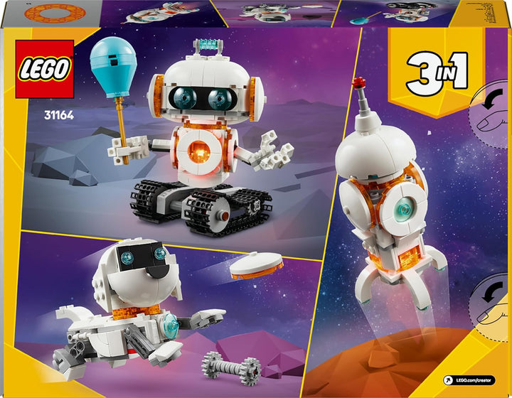 LEGO Creator 3in1 Weltraum-Roboter - Spielzeug umbaubar in Hund Figur oder Modell Rakete - Bauset fü