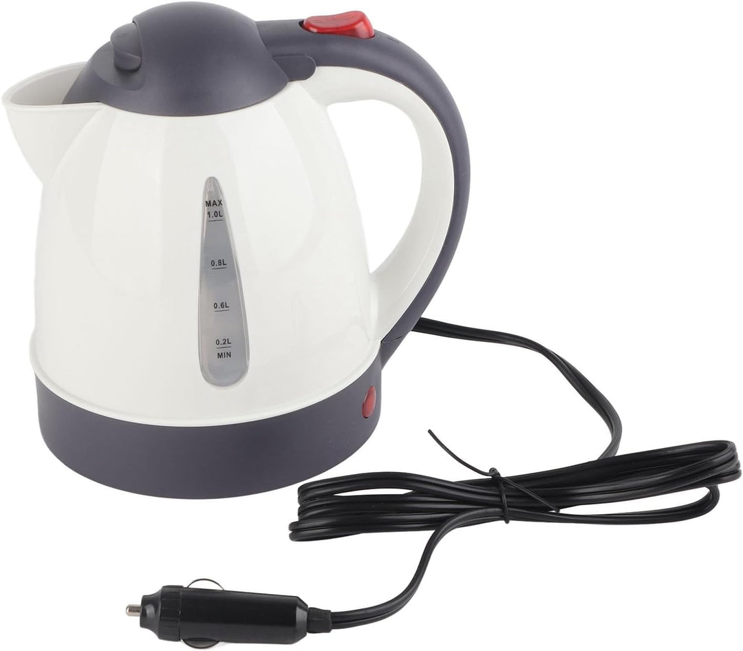 Wasserkocher 24V für LKW, 1000ml Wasserkocher Auto Tragbare Reisewasserkocher Schneller Warmwasserbe