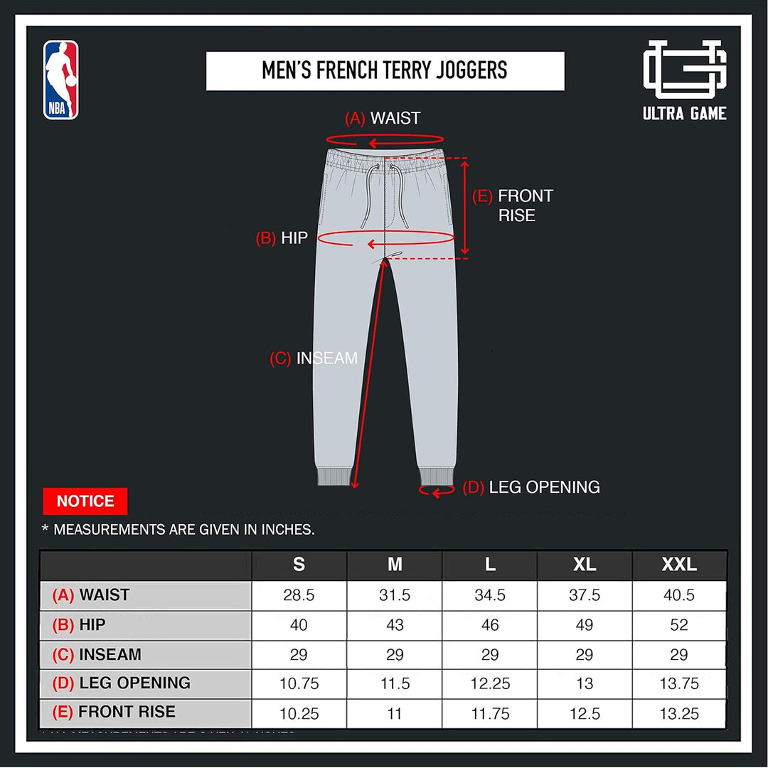 Ultra Game NBA Herren Super Soft Active Jogger Sweatpants Philadelphia 76ers L Schwarz Meliert, Phil