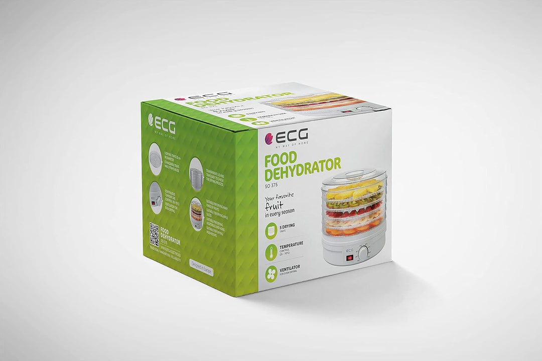 ECG SO 375 250 W zum Trocknen von Obst, Gemüse, Kräutern, Fleisch und sonstigen Lebensmitteln, samt