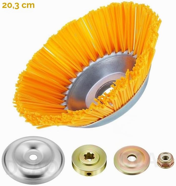 Nylon unkrautbürste für freischneider, 2 Stücke Kegelbürste 200 mm & 152 mm x 25,4 mm, Schonende Wil