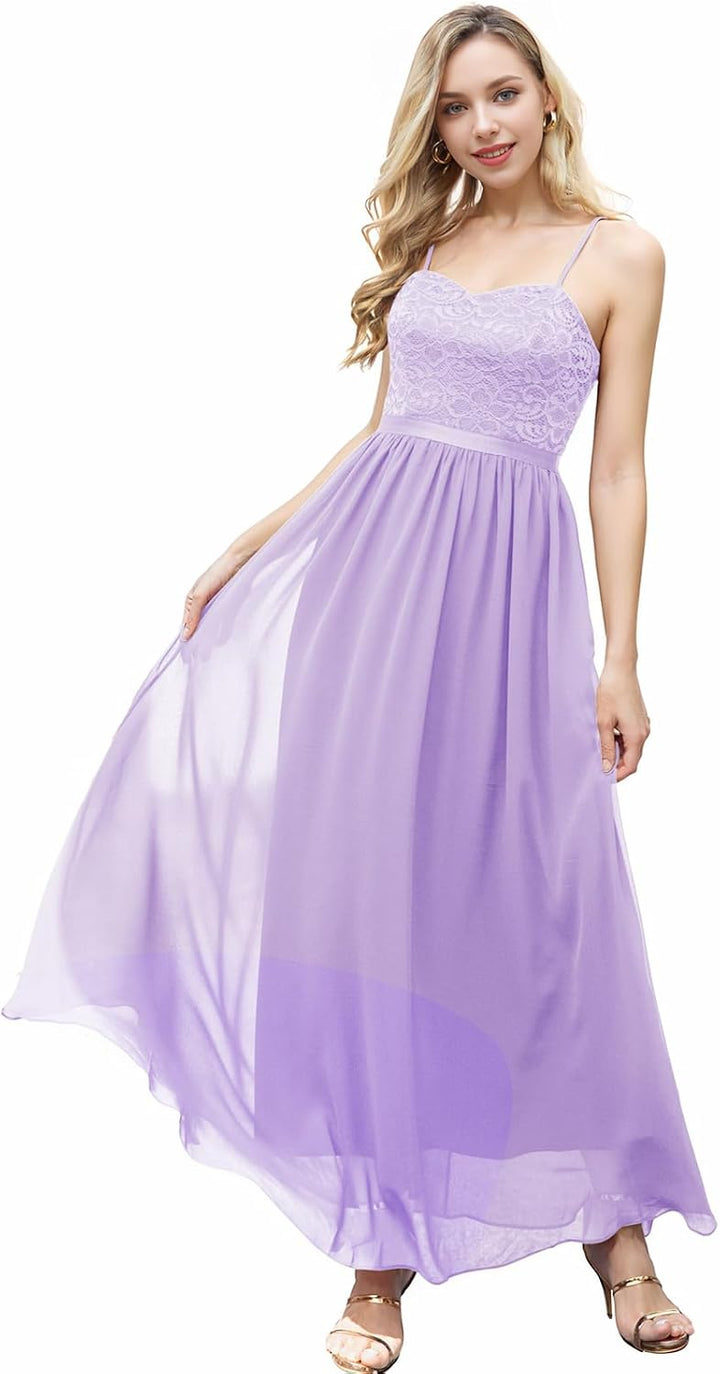 DRESSTELLS Abendkleider Elegant für Hochzeit Festlich Ballkleid Damen Lang Brautkleid Standesamt Bra