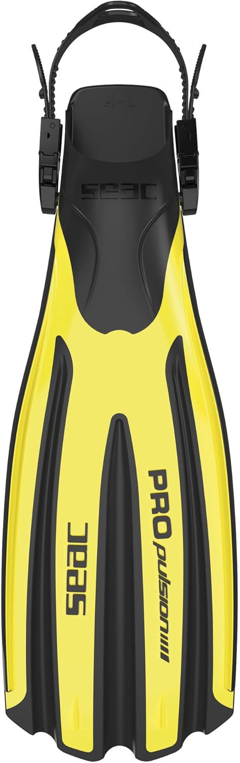 Seac Propulsion, Tauchflossen mit verstellbarem Riemen gelb 37/39, gelb 37/39