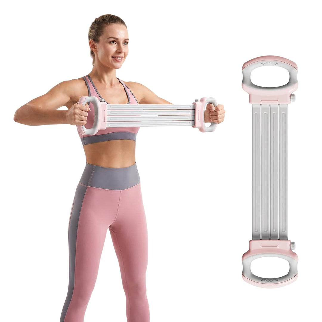 RANJIMA Chest Expander Fitness Widerstandsband verstellbar mit Griffen, Arm Brust Rücken Training Ge