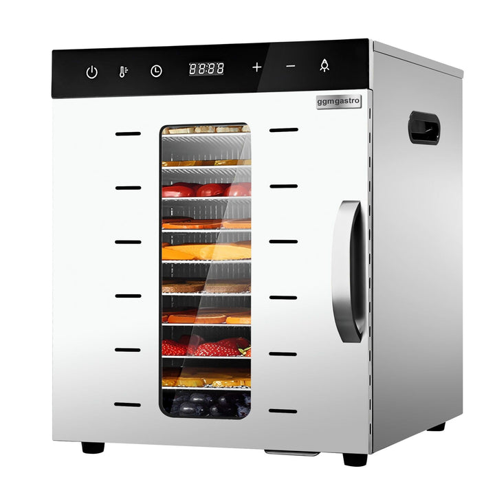 GGM Gastro | DGHB10 | Dörrgerät/Dörrautomat - mit 10 Ablagen - Edelstahl - 800 Watt