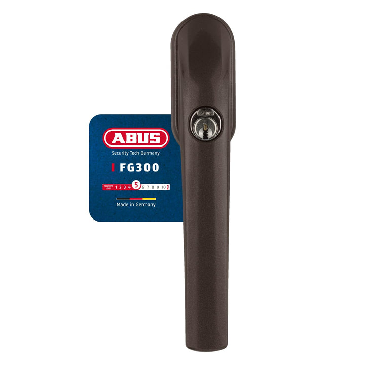 ABUS Abschliessbarer Fenstergriff FG300 - Fensterknauf mit Druckzylinder, verschiedenschliessend - A