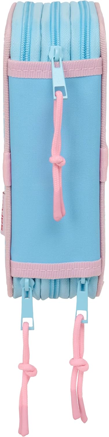 STITCH HAPPY Schulmäppchen mit 37 nützlichen Utensilien, Federmäppchen für Kinder, ideal für Kinder
