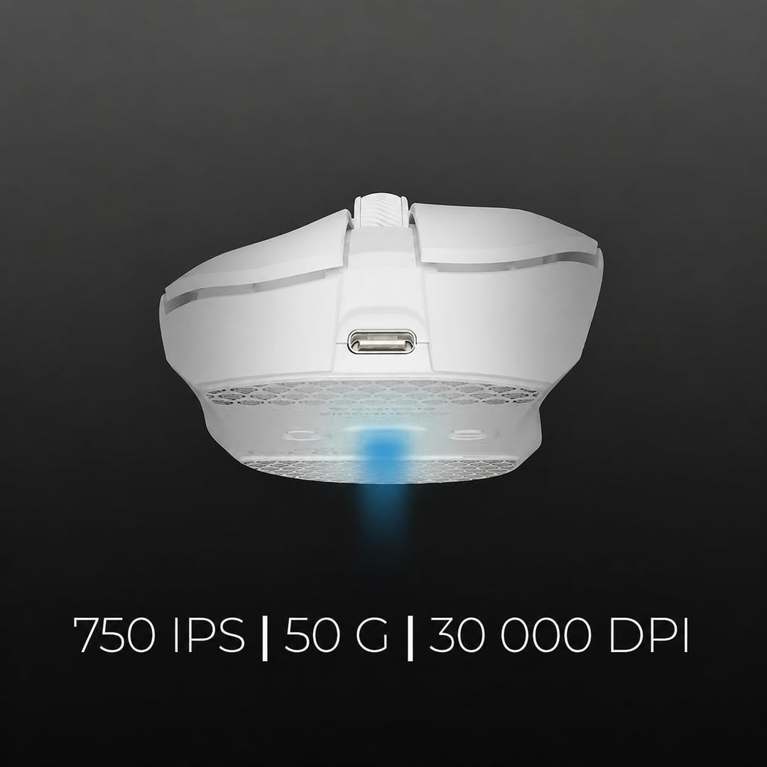 Genesis Zircon 880 PRO 8K Gaming Maus kabellos Weiss, 30000 DPI Wireless Gaming Mouse, PixArt PAW395
