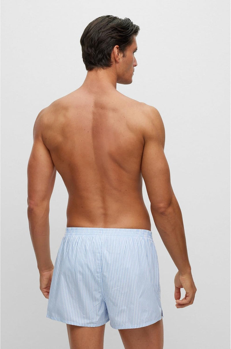 BOSS 2er Pack Webboxer Boxershorts Boxer NOS Boxer CW, New - Open Blue470