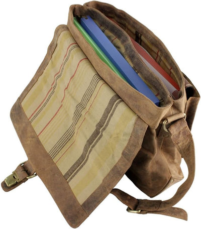 Harolds Antik Messenger Bag aus Leder 39 cm Natur, Natur