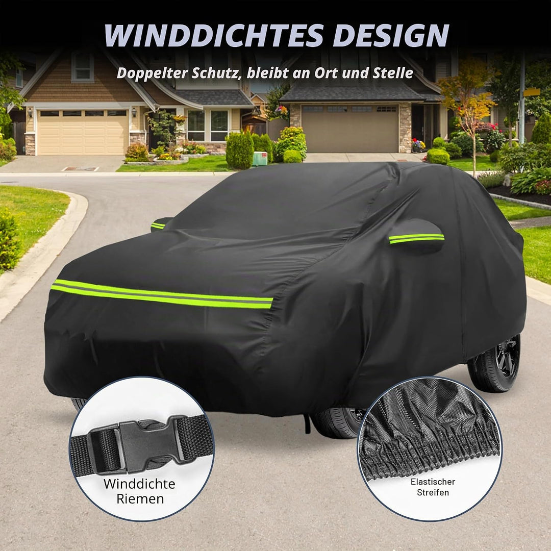 A ABSOPRO Autoabdeckung für Opel Grandland X 2017-2024 210D-PU Outdoor Vollabdeckung Ganzjahres-Wass