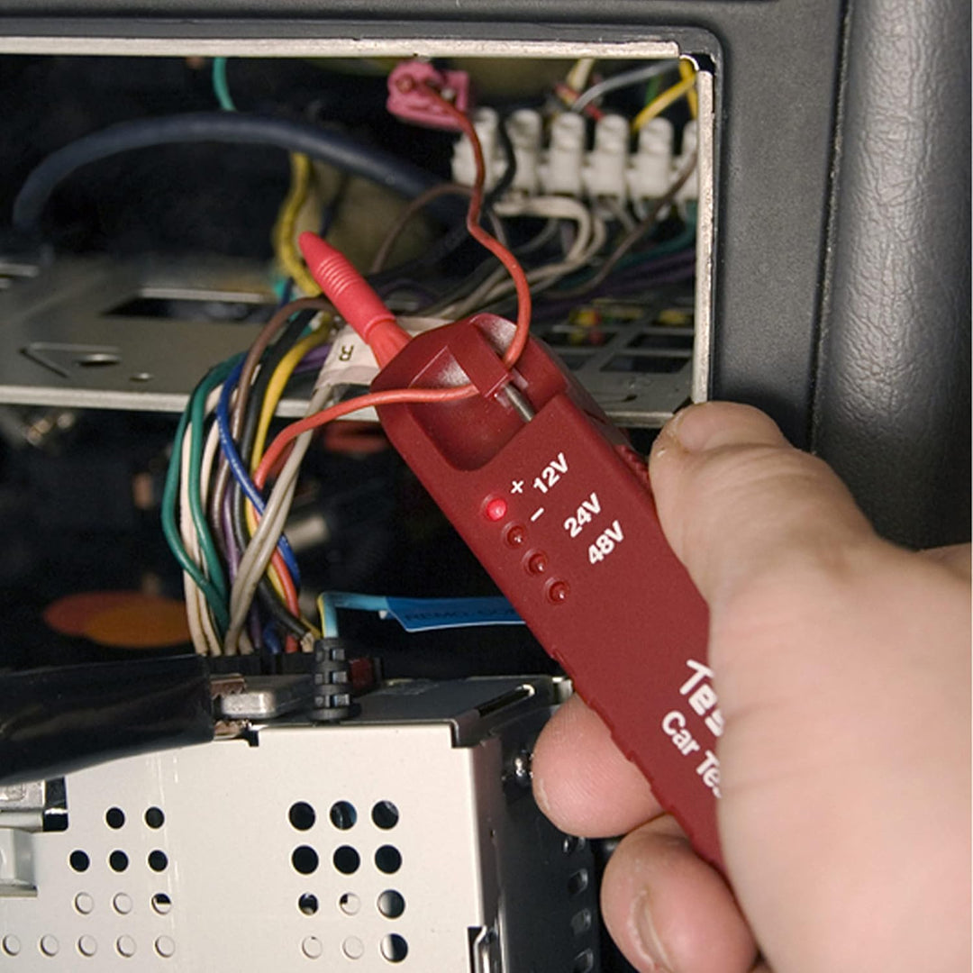 Testboy Car Tester Spannungstester bis 48 V Gleichspannung (ideal für Fehlersuche, Polaritätsanzeige