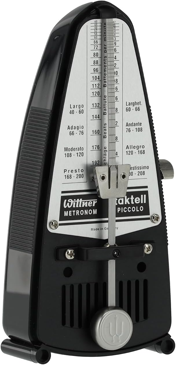 Wittner Metronom 836 Kunststoffgehäuse ohne Glocke Taktell Piccolo schwarz schwarz Single, schwarz S