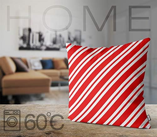 VOID Weiss Rot gestreift Kissenbezug Kissenhülle Sofakissen Kissen Deko Outdoor-Kissen Dekokissen, K